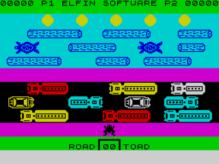 Road Toad title screen for ZX Spectrum